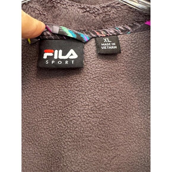 Fila Sport Women's Long Sleeve Fake Fur Back Polyester Jacket Size XL Grey - Picture 9 of 10
